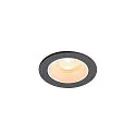 Plafonnier encastré NUMINOS® XS rond, adapté aux postes de travail avec écran IP20, noir, blanche, laqué gradable