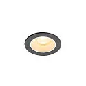 Plafonnier encastré NUMINOS® XS rond, adapté aux postes de travail avec écran IP20, noir, blanche, laqué gradable