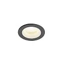 Plafonnier encastré NUMINOS® XS rond, adapté aux postes de travail avec écran IP20, noir, blanche, laqué gradable