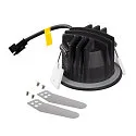 SLV ceiling recessed luminaire NUMINOS® XS round, suitable for VDU workstation IP20, black, white, lacquered dimmable
