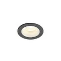 Plafonnier encastré NUMINOS® XS rond, adapté aux postes de travail avec écran IP20, noir, blanche, laqué gradable