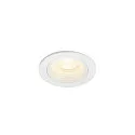 Plafonnier encastré NUMINOS® XS rond, adapté aux postes de travail avec écran IP20, blanche, laqué gradable