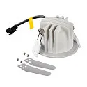 SLV Plafonnier encastré NUMINOS® XS rond, adapté aux postes de travail avec écran IP20, blanche, laqué gradable