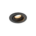 Plafonnier encastré NUMINOS® MOVE XS rond, adapté aux postes de travail avec écran IP20, noir, laqué gradable