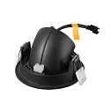 SLV Plafonnier encastré NUMINOS® GIMBLE S rond, adapté aux postes de travail avec écran IP20, noir, laqué gradable