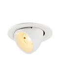 Plafonnier encastré NUMINOS® GIMBLE S rond, adapté aux postes de travail avec écran IP20, blanche, laqué gradable
