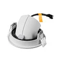 SLV Plafonnier encastré NUMINOS® GIMBLE S rond, adapté aux postes de travail avec écran IP20, blanche, laqué gradable