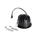 ceiling recessed luminaire NUMINOS® S round, suitable for VDU workstation IP20, black, lacquered dimmable