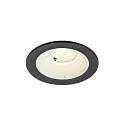 Plafonnier encastré NUMINOS® S rond, adapté aux postes de travail avec écran IP20, noir, blanche, laqué gradable