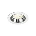 Plafonnier encastré NUMINOS® S adapté aux postes de travail avec écran IP20, chrome, blanche gradable