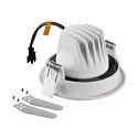 SLV Plafonnier encastré NUMINOS® MOVE S rond, adapté aux postes de travail avec écran IP20, blanche, laqué gradable