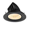 SLV Plafonnier encastré NUMINOS® GIMBLE M adapté aux postes de travail avec écran IP20, noir, blanche, laqué gradable
