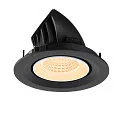 SLV Plafonnier encastré NUMINOS® GIMBLE M adapté aux postes de travail avec écran IP20, noir, blanche, laqué gradable