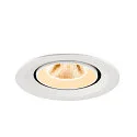 SLV Plafonnier encastré NUMINOS® GIMBLE M adapté aux postes de travail avec écran IP20, blanche, laqué gradable
