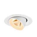SLV Plafonnier encastré NUMINOS® GIMBLE M adapté aux postes de travail avec écran IP20, blanche, laqué gradable