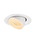 SLV Plafonnier encastré NUMINOS® GIMBLE M adapté aux postes de travail avec écran IP20, blanche, laqué gradable