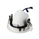 SLV Plafonnier encastré NUMINOS® GIMBLE M adapté aux postes de travail avec écran IP20, blanche, laqué gradable