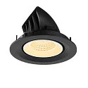 SLV Plafonnier encastré NUMINOS® GIMBLE M adapté aux postes de travail avec écran IP20, noir, blanche, laqué gradable