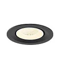 SLV Plafonnier encastré NUMINOS® GIMBLE M adapté aux postes de travail avec écran IP20, noir, blanche, laqué gradable