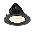 SLV Plafonnier encastré NUMINOS® GIMBLE M adapté aux postes de travail avec écran IP20, noir, blanche, laqué gradable