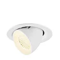 Plafonnier encastré NUMINOS® GIMBLE M adapté aux postes de travail avec écran IP20, blanche, laqué gradable