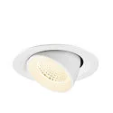 SLV Plafonnier encastré NUMINOS® GIMBLE M adapté aux postes de travail avec écran IP20, blanche, laqué gradable