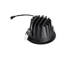 ceiling recessed luminaire NUMINOS® M round, suitable for VDU workstation IP20, black, lacquered dimmable