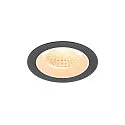 Plafonnier encastré NUMINOS® M rond, adapté aux postes de travail avec écran IP20, noir, blanche, laqué gradable