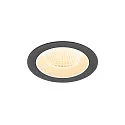 Plafonnier encastré NUMINOS® M rond, adapté aux postes de travail avec écran IP20, noir, blanche, laqué gradable