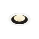 Plafonnier encastré NUMINOS® M adapté aux postes de travail avec écran IP20, noir, blanche gradable