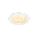 Plafonnier encastré NUMINOS® M rond, adapté aux postes de travail avec écran IP20, blanche, laqué gradable