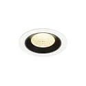 Plafonnier encastré NUMINOS® M adapté aux postes de travail avec écran IP20, noir, blanche gradable