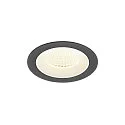 Plafonnier encastré NUMINOS® M rond, adapté aux postes de travail avec écran IP20, noir, blanche, laqué gradable