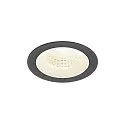 Plafonnier encastré NUMINOS® M rond, adapté aux postes de travail avec écran IP20, noir, blanche, laqué gradable