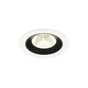 Plafonnier encastré NUMINOS® M adapté aux postes de travail avec écran IP20, noir, blanche gradable