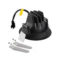 SLV Plafonnier encastré NUMINOS® MOVE M rond, adapté aux postes de travail avec écran IP20, noir, laqué gradable
