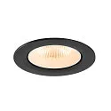 SLV Plafonnier encastré NUMINOS® GIMBLE L rond, adapté aux postes de travail avec écran IP20, noir, blanche, laqué gradable