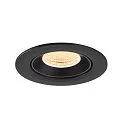 SLV Plafonnier encastré NUMINOS® GIMBLE L rond, adapté aux postes de travail avec écran IP20, noir, laqué gradable