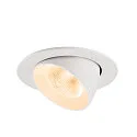 SLV Plafonnier encastré NUMINOS® GIMBLE L rond, adapté aux postes de travail avec écran IP20, blanche, laqué gradable