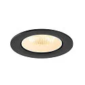 SLV Plafonnier encastré NUMINOS® GIMBLE L rond, adapté aux postes de travail avec écran IP20, noir, blanche, laqué gradable