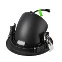 SLV Plafonnier encastré NUMINOS® GIMBLE L rond, adapté aux postes de travail avec écran IP20, noir, laqué gradable