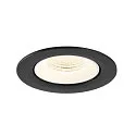 SLV Plafonnier encastré NUMINOS® GIMBLE L rond, adapté aux postes de travail avec écran IP20, noir, blanche, laqué gradable