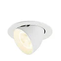 Plafonnier encastré NUMINOS® GIMBLE L rond, adapté aux postes de travail avec écran IP20, blanche, laqué gradable