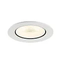 SLV Plafonnier encastré NUMINOS® GIMBLE L rond, adapté aux postes de travail avec écran IP20, blanche, laqué gradable