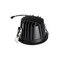 ceiling recessed luminaire NUMINOS® L round, suitable for VDU workstation IP20, black, lacquered dimmable
