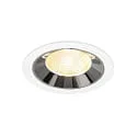 Plafonnier encastré NUMINOS® L adapté aux postes de travail avec écran IP20, chrome, blanche gradable