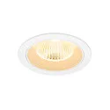 Plafonnier encastré NUMINOS® L rond, adapté aux postes de travail avec écran IP20, blanche, laqué gradable