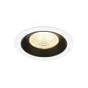 Plafonnier encastré NUMINOS® L adapté aux postes de travail avec écran IP20, noir, blanche gradable