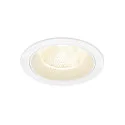 Plafonnier encastré NUMINOS® L rond, adapté aux postes de travail avec écran IP20, blanche, laqué gradable