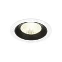 Plafonnier encastré NUMINOS® L adapté aux postes de travail avec écran IP20, noir, blanche gradable
